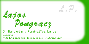 lajos pongracz business card